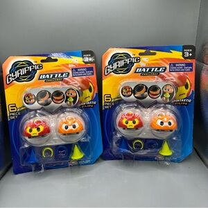 Gyriffic Battle Challenge Toys Spintastic Fun 6 Piece Set Rare New Lot Of 2